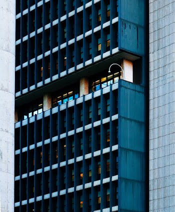 Blue Building Close-up Photography