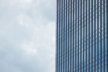 blue building windows