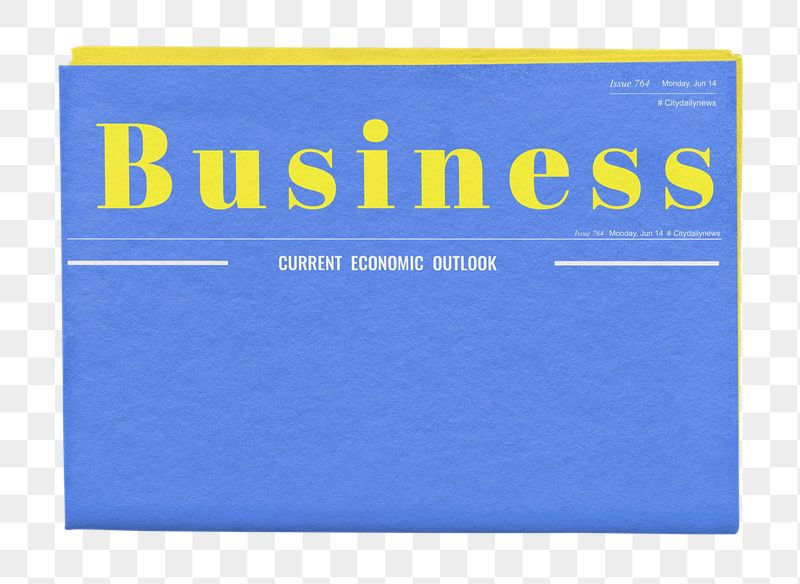 Blue business png newspaper sticker, | Free PNG - rawpixel