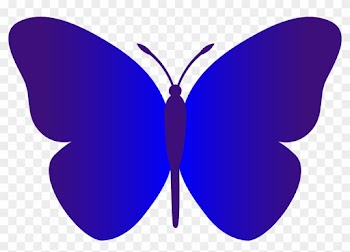 Blue Butterflies Clipart Simple Butterfly Free Clip - Simple Butterfly Clip Art