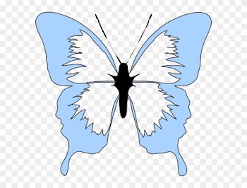 Blue Butterfly Clip Art At Clker - Light Blue Butterfly Clipart