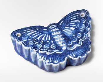 Blue butterfly shaped porcelain (late | Free Photo - rawpixel