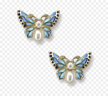 blue butterfly turquoise brooch insect