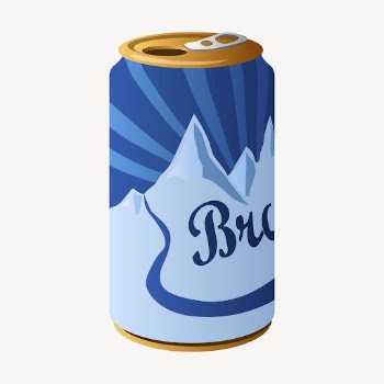 Blue can illustration. Free public | Free Photo - rawpixel