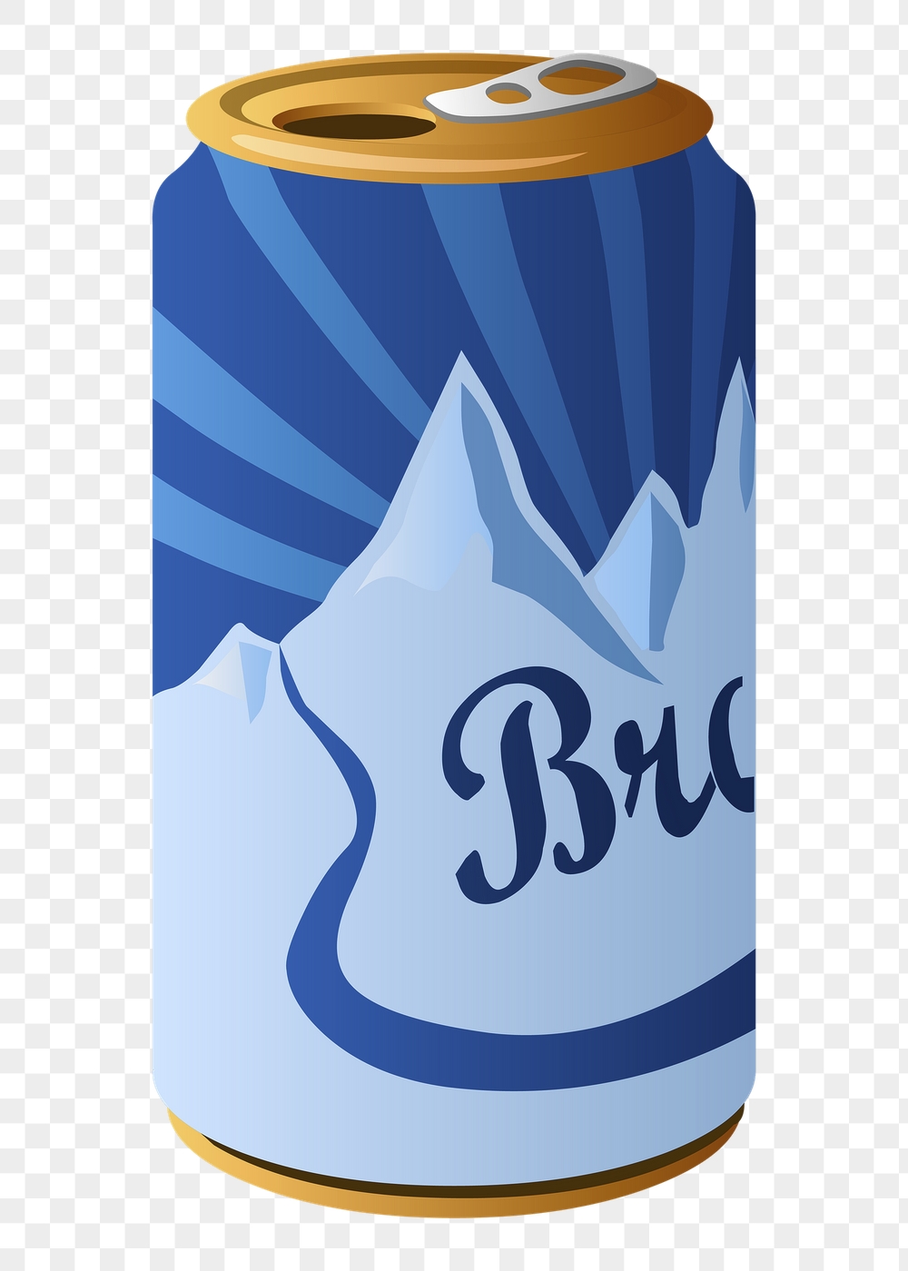 Blue can png sticker, product | Free PNG - rawpixel