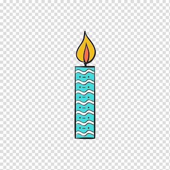 Blue Candle White Birthday, White and blue birthday candles transparent background PNG clipart