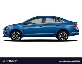 blue car