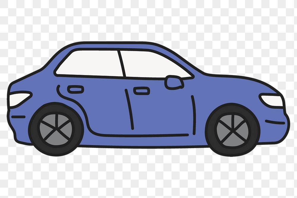 Blue car png sticker, vehicle | Free PNG Illustration - rawpixel