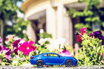 Blue Car Scale Model