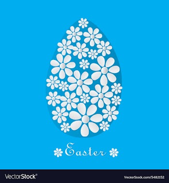 Blue card for Easter vector image
