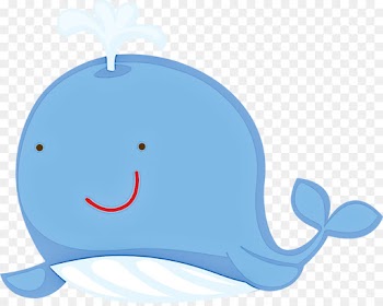 blue cartoon marine mammal whale clip art