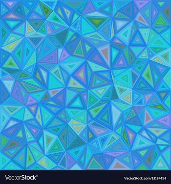 Blue chaotic triangle mosaic background design vector image