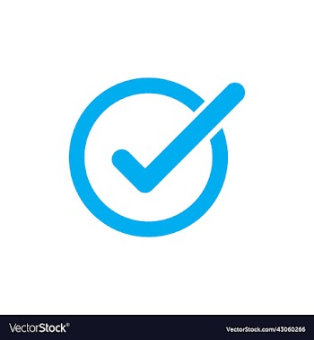 blue check mark icon or logo