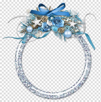 Blue Christmas Frames Christmas carol, silver frame transparent background PNG clipart