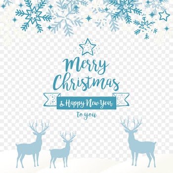 Blue Christmas Santa Claus Christmas ornament - Vector Christmas reindeer and snowflake background profile 