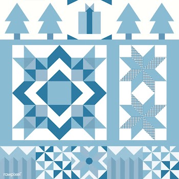Blue Christmas tiles geometrical design vecto.. | Free stock vector - 494149