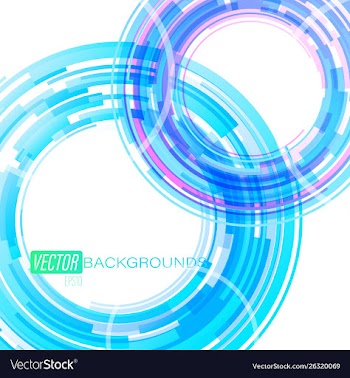 Blue circle lines motion scene vector image