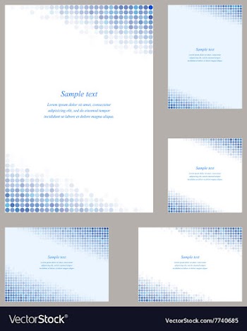 Blue circle mosaic page corner design templates vector image