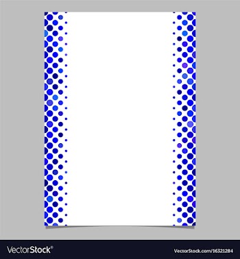 Blue circle pattern page template - design from vector image