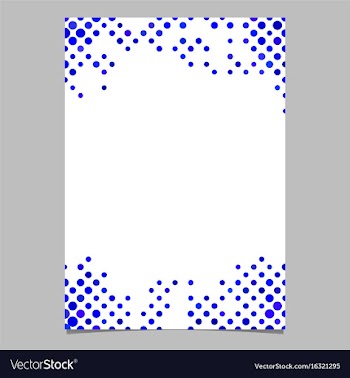 Blue circle pattern page template - design from vector image