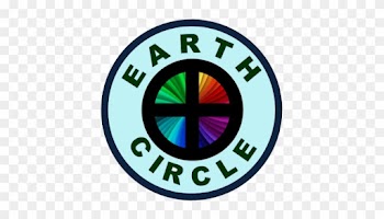 Blue Circle Quartered By A Cross With The Words Earth - Franklin Fine Arts Center