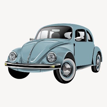 Blue classic car sticker, vehicle | Free PSD - rawpixel