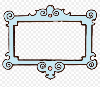 Blue Clip Art Frame - Cute Text Box Border