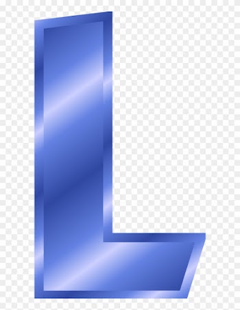 Blue Clipart Alphabet - Letter L Color Blue