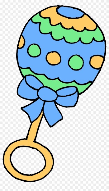 Blue Clipart Baby Toy Pencil And In Color Blue - Clip Art Baby Rattle