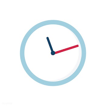 Blue clock isolated graphic illustration | Free stock vector - 429467