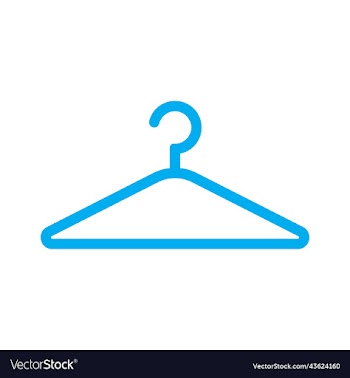 blue clothes hanger