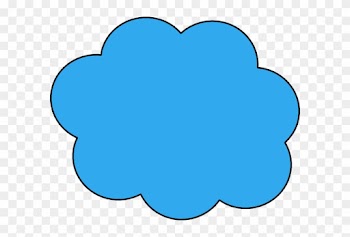 Blue Cloud Clip Art At Onclipart - Cartoon Blue Cloud