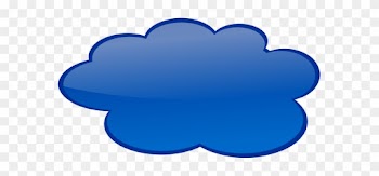 Blue Cloud Clipart - Dark Blue Cloud Clipart