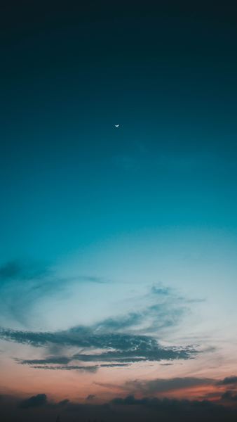blue clouds and white sky
