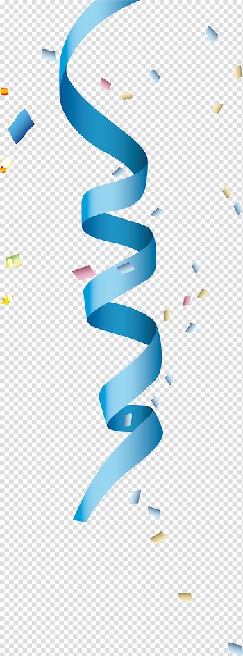 Blue coil art, Blue Ribbon, Blue ribbon transparent background PNG clipart