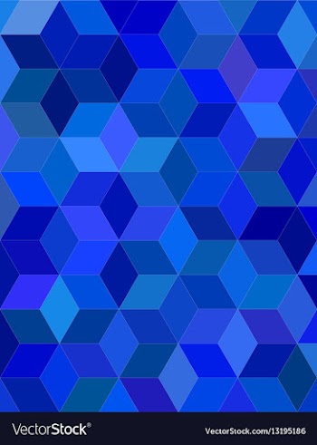 Blue color 3d cube mosaic background design vector image