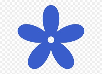 Blue Color Clipart - Dark Blue Flower Clipart