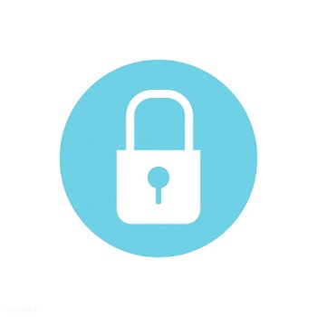 Blue color lock vector graphic icon | Free stock vector - 429496