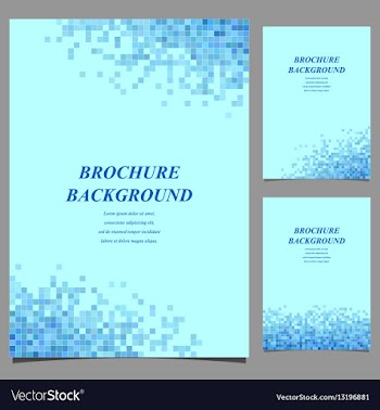 Blue color modern brochure template design vector image