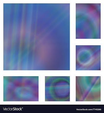 Blue colorful gradient abstract background set vector image