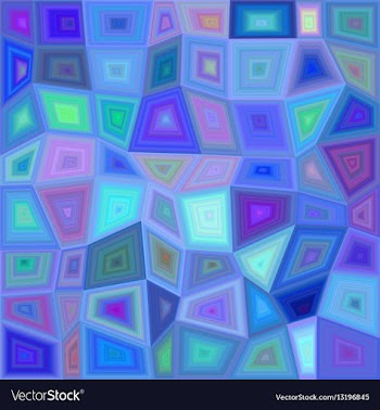 Blue colorful rectangle mosaic background vector image
