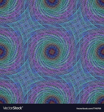 Blue colorful seamless fractal swirl pattern vector image