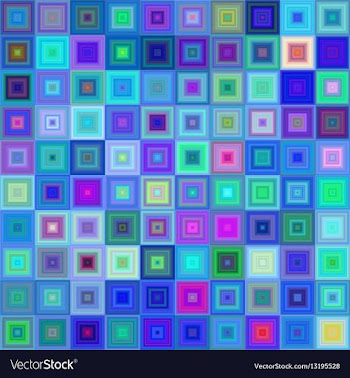 Blue colorful square mosaic background design vector image