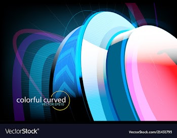 Blue colors shapes scene vector image