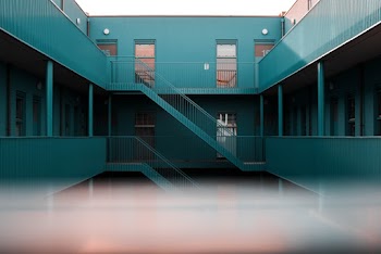 Blue Concrete Building