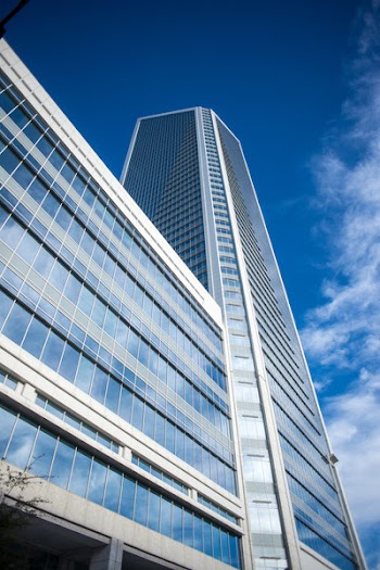 Blue Concrete High Rise Building
