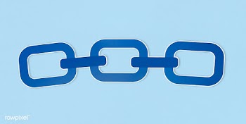Blue connected chain icon board | Free stock psd mockup - 514461