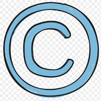 Blue copyright symbol transparent png clipart