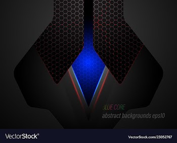 Blue core tech scene vector image