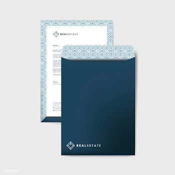 Blue corporate envelope template | Free stock vector - 544391